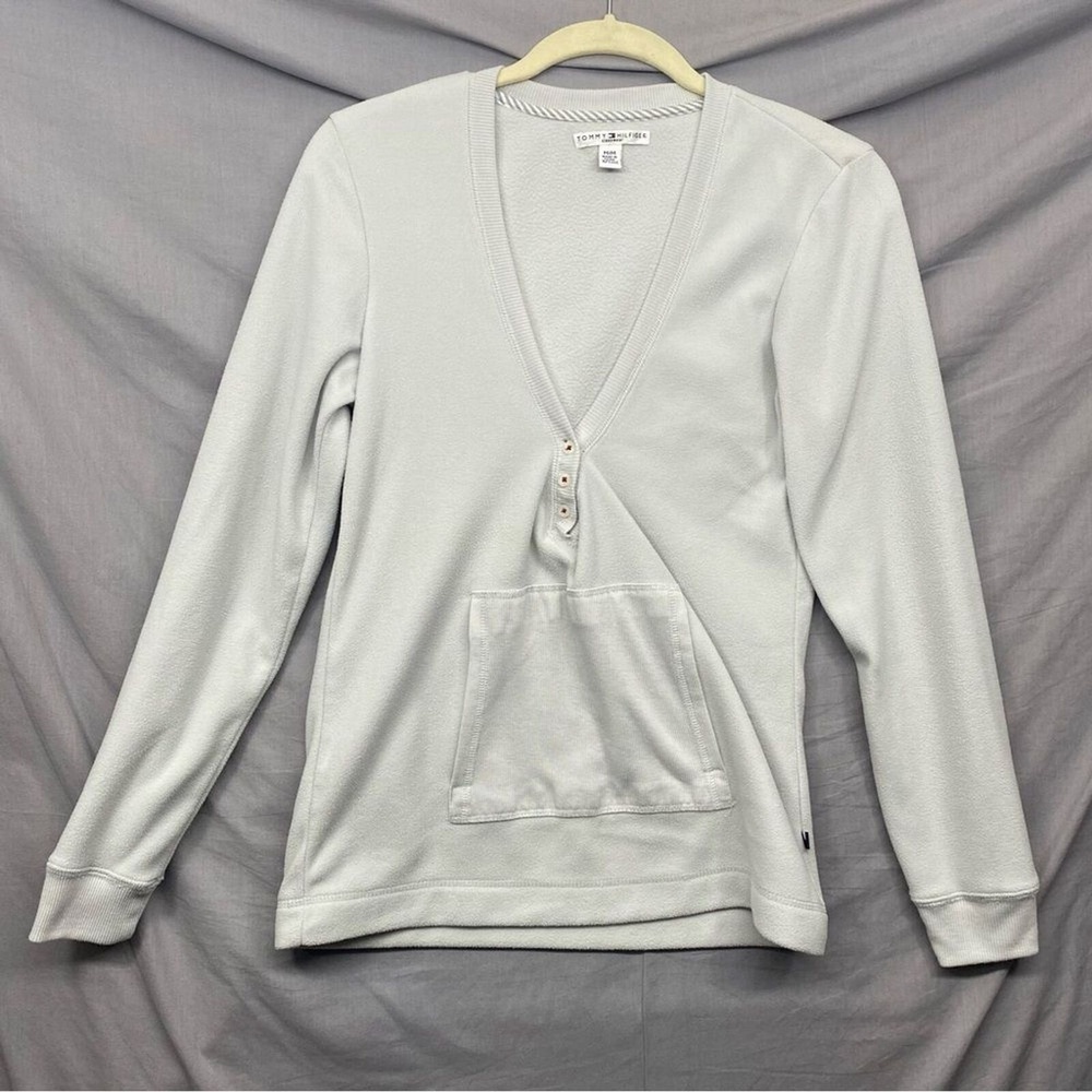 Tommy Hilfiger Sweater Deep Vneck With Pocket Beige Women Size | M